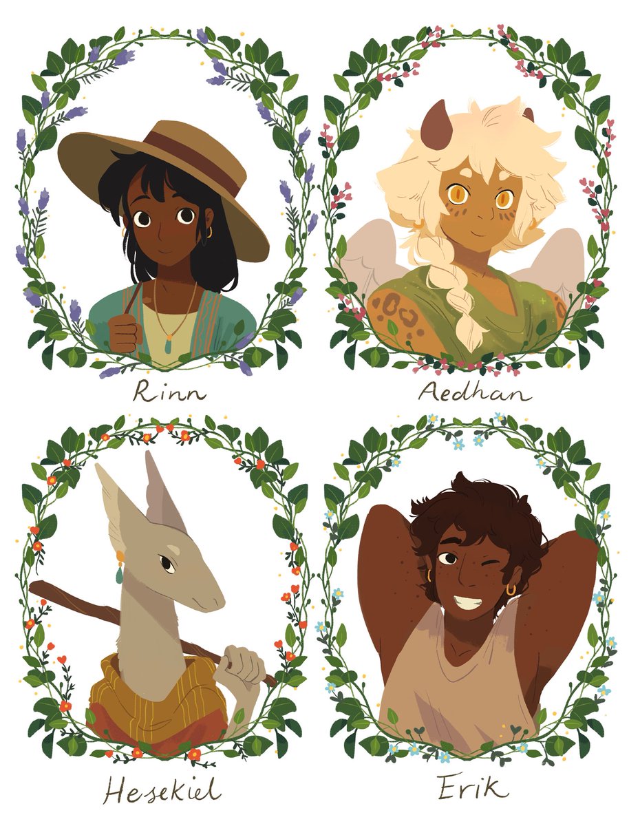Katie 🦎🌻 on Twitter "Main cast portraits from the Tea Dragon