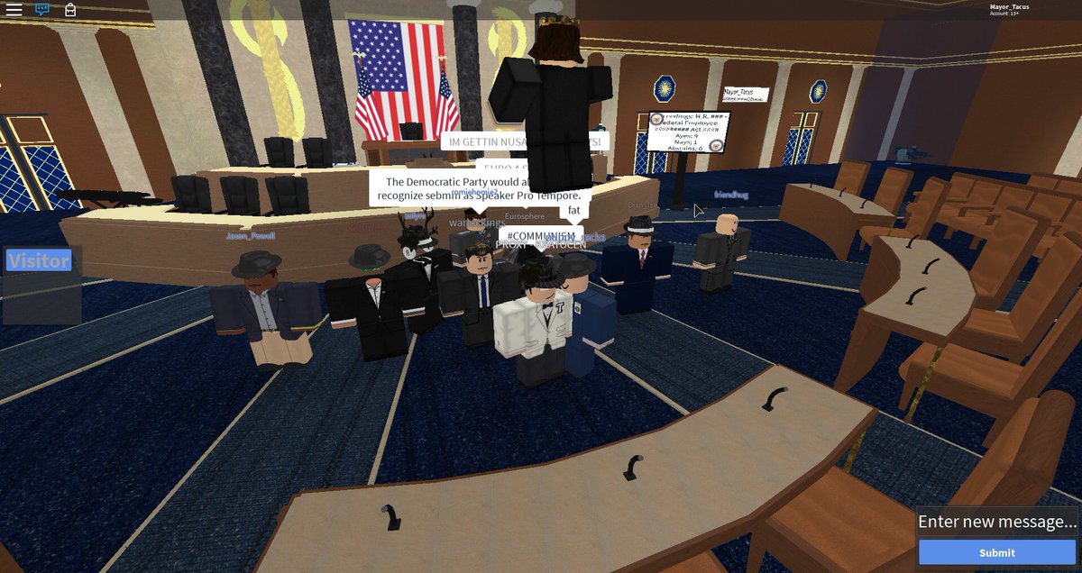 Had a wonderful experience proxying for <a href="/Kratocen/">Kratocen</a> today at the Congressional Chambers.

Debating for;

✅—Rights of the Municipal Government
✅—Rights of the the Federal Employees
✅—Rights of the proletariat of State of Nevada.

Thank you <a href="/Kratocen/">Kratocen</a> &amp; @NUSAJosh for having me.