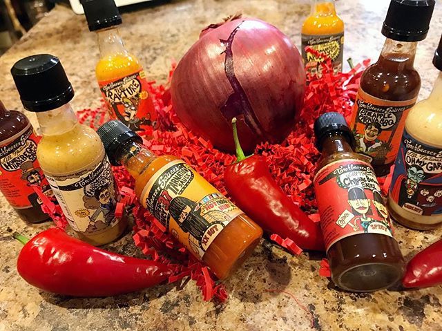 Starting a bit late tonight, but chili will be made and we WILL be adding several of these tiny bottles of @torchbearersauces sauces! Also cormbreb... i think... probably  #foodporn #nom #chili #hotsauce #onions #cookingwithheat bit.ly/2SGT2El