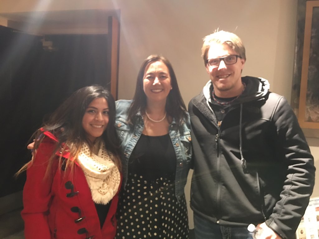 wal_tv's tweet photo. Very Special Guest at the Forest Theatre tonight Erin Gruwell, the leader of the “Freedom Writers” spoke and took a picture with our WalTV Managers Bela Ruiz and Mitchell Keeran! https://t.co/5ygy29xhbD