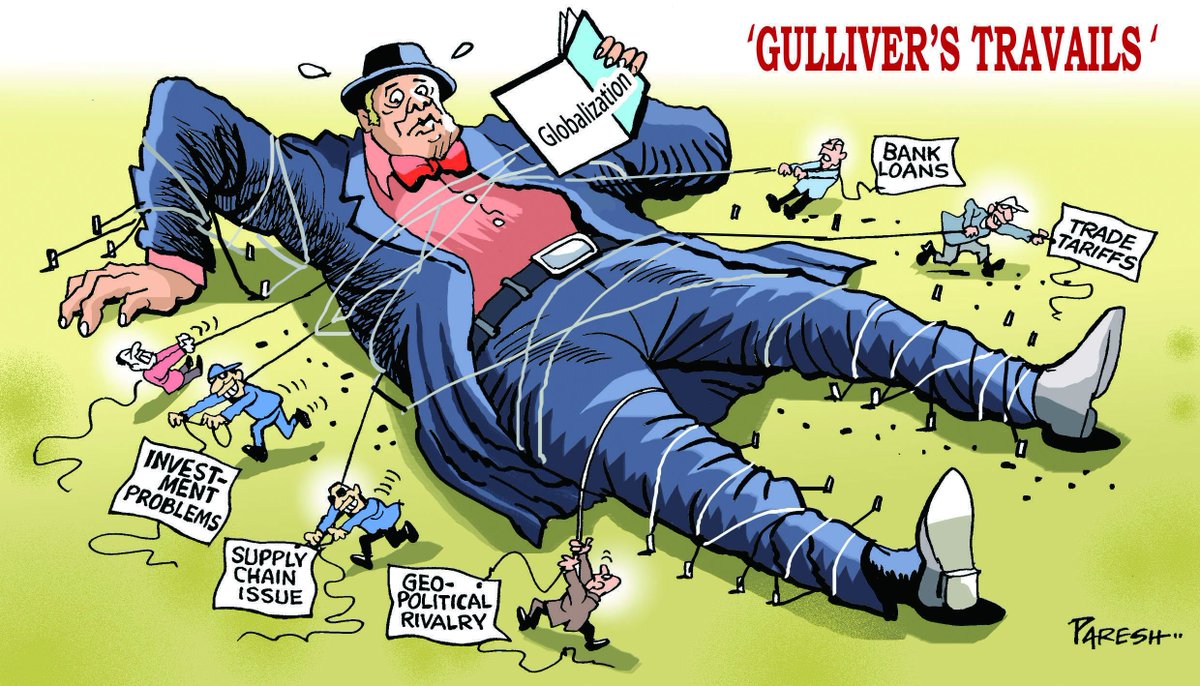 ChinaDaily's tweet photo. Caught in a bind #ChinaDailyCartoon https://t.co/PfWrXgzWPV