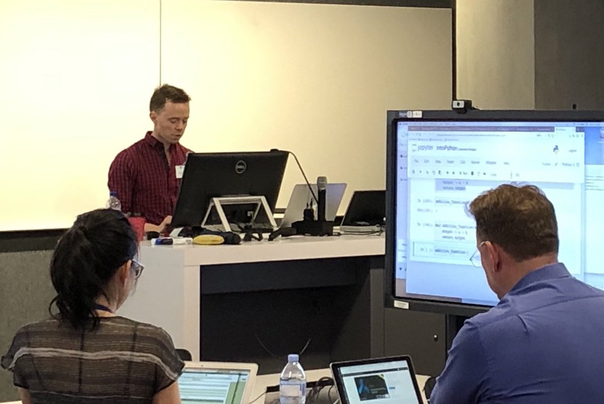 Sydney_CRF's tweet image. Dr. Gordon McDonald, a superstar 💫 #SydInformatics Data Scientist, instilling fundamental #Python knowledge at the @Sydney_Uni @sydney_business Data Science Summer School. Python is def the best snake-related language after Parseltongue! 🐍
#coding #machinelearning #research