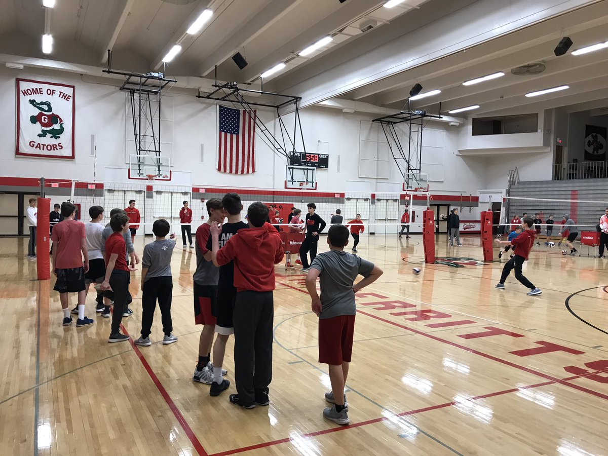 KimberlyBoysVB's tweet photo. Nearly 50 7th &amp; 8th graders in the gym tonight for the 1st practice of the 2019 FVA Middle School League. Amazing!! #boysvolleyball https://t.co/HRylrmOr11