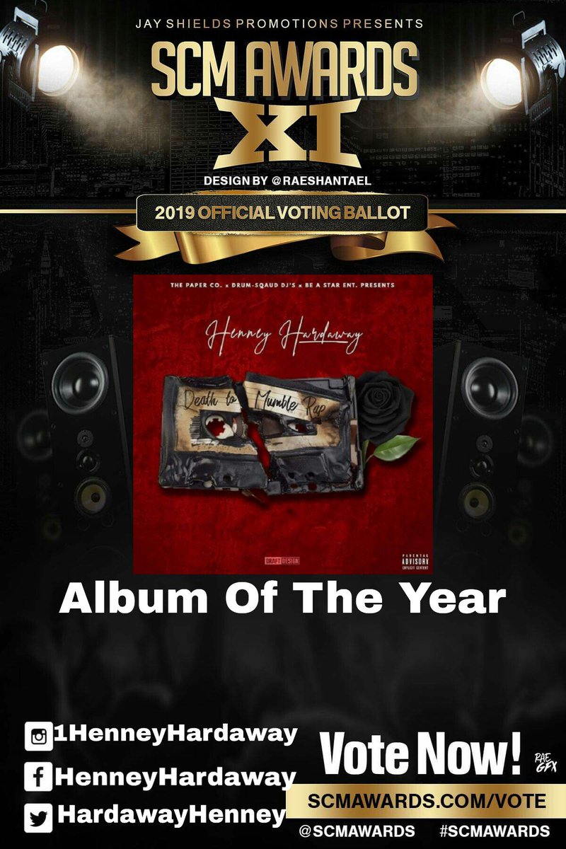 HardawayHenney's tweet photo. Major s/o to #JayShields & da whole #SCM/#PTE Movement for recognizing & nominating me for (Album Of The Year) with dat said if y'all got any kind of love for #HenneyHardaway den I need y'all to go Vote for me Now!! @
ππΎ https://t.co/gL6cHDhSPr
#Salute π―πͺπΎ https://t.co/NaMkyVEr10