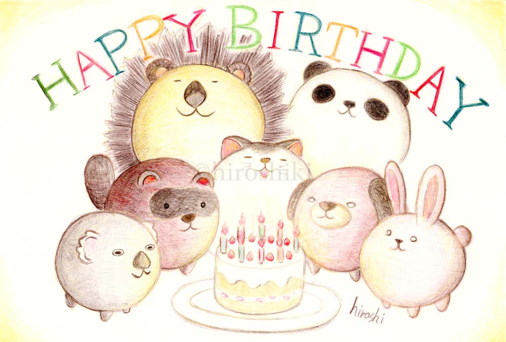 Hiroshiki イラストと猫 A Twitter 今回のシリーズは アニ です アニマル アニ なのです 本当はいっぱい描いていたのですが原画が見つからない 珍しく色鉛筆で描いているシリーズです 過去にこの絵で絵本を描いて小児科さんに置いて頂い