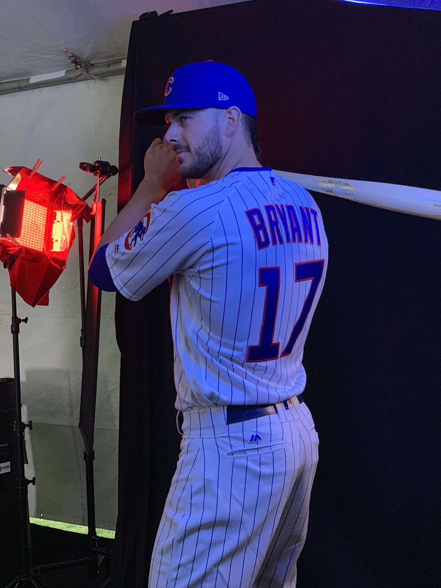 Cubs's tweet photo. We dare you to smile, @KrisBryant_23. https://t.co/Wh3EjIgJnZ
