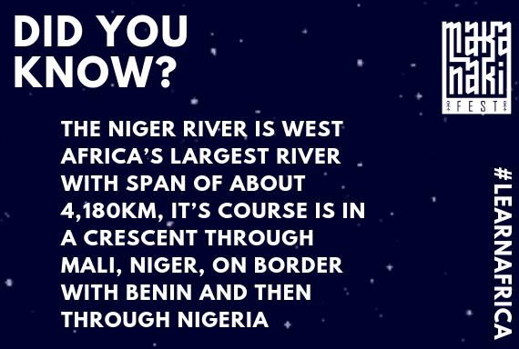 Morning, here is something you may not know about the River Niger. It is important to learn and preserve our history. #learnafrica #makanaki #makanakifest 
@Edu4Purpose @EducateOrg @InnoPreemineIni @Slum2School @educateafrica_f @_NDLink @phglobalshapers @Hello_PHC @Dabota_fubara