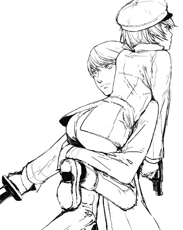 "Senpai, put me down!"