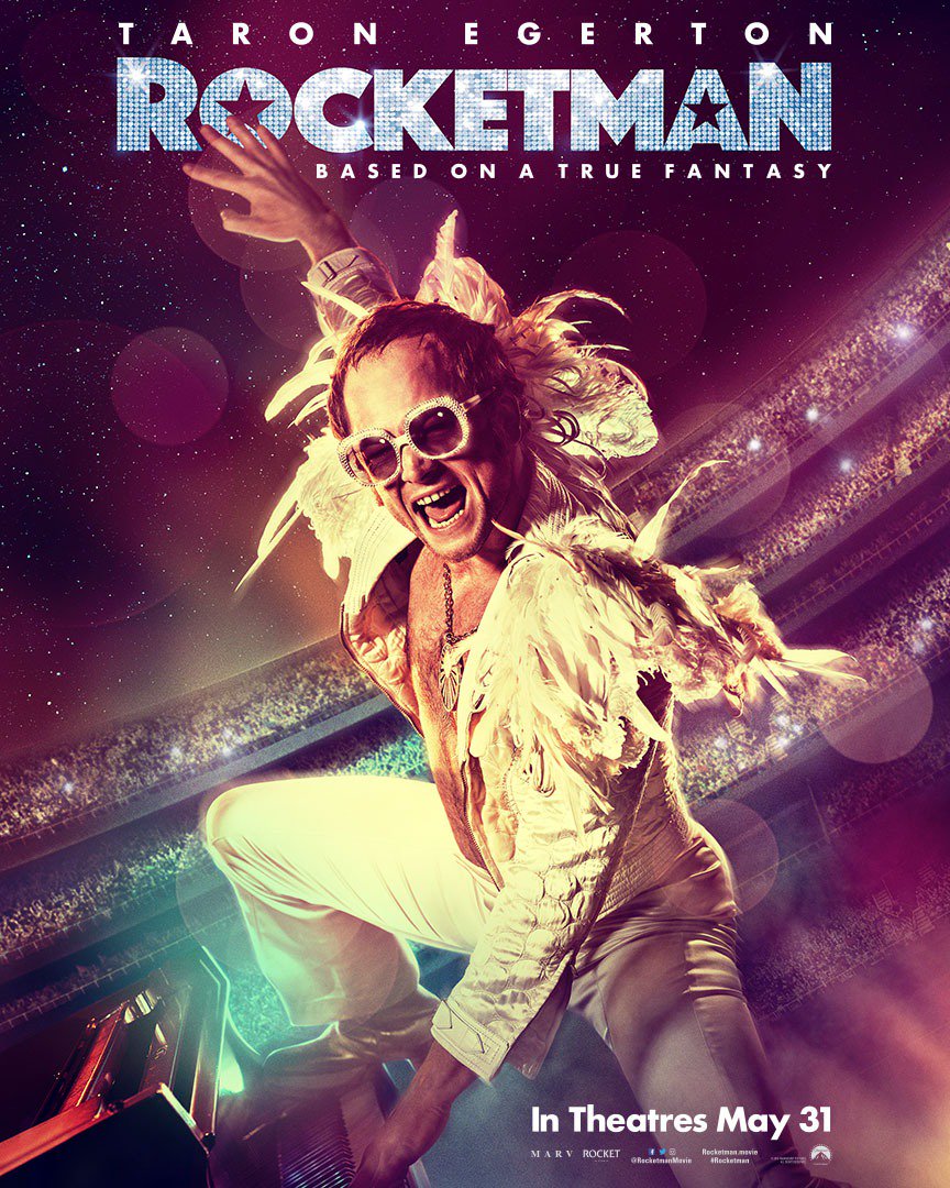 rocketmanmovie's tweet photo. Based on a true fantasy. @TaronEgerton is Elton John in #Rocketman, in theatres May 31. 🎹 https://t.co/OkYTTghcyX