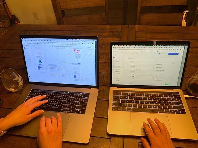julierileysocia's tweet photo. When the @thedigitalgal comes to town, you totally geek out on chatbot building. | #geekgirl #chatbot #messengermarketing #nerdchick #smm #digitalmarketing https://t.co/eDKt8jcCS9 https://t.co/WBvadEhPld