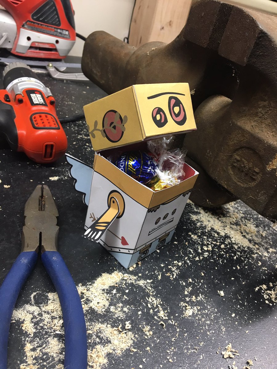 jordonzook's tweet photo. Made a #RobotCupid from @instructables and he found his way out to my workbench! https://t.co/rvrMYdmKy6