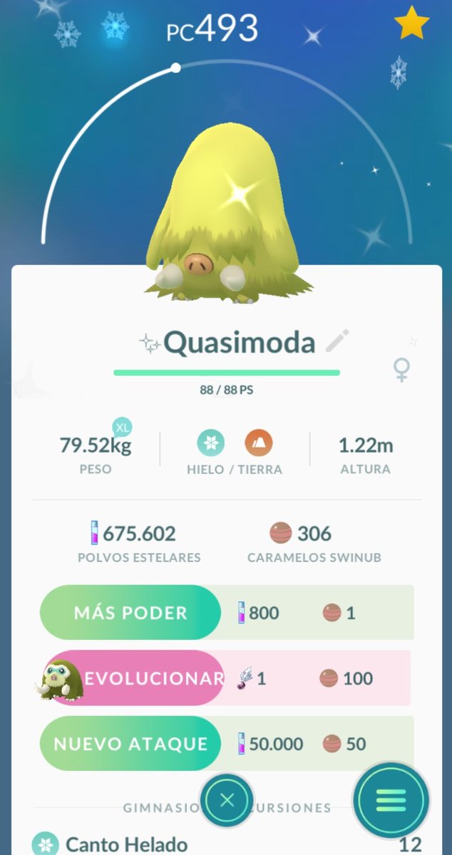 StarHunter_BVL's tweet photo. 16/02/2019 - Solo tuve chance de jugar 1 hora pero fue más que suficiente para hacerme de la familia Shiny, que genial! ✨🐷😄🤩
#PokemonGOCommunityDay #MyShinyPokemon #Pokedex #ShinySwinub #ShinyPiloswine #ShinyMamoswine #CommunityDay #8BitCRGO https://t.co/ym2QtsnbNs