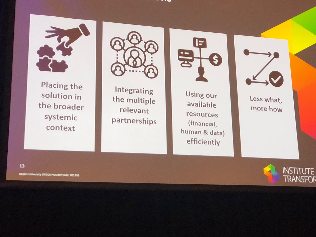 LeanneWells63's tweet photo. Professor Anna Peeters from @InstituteforHealthTransformation says we less focus on what and more on the how in health care #AFRHealthcare19 https://t.co/7C7mRQpuej