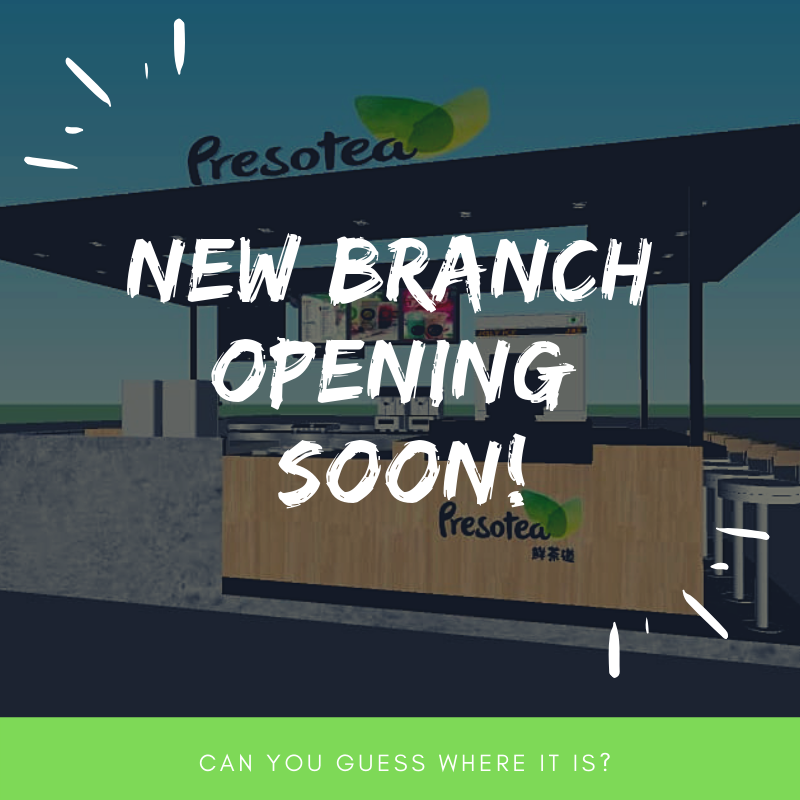 PresoteaPH's tweet photo. Presotea is working on more branches to serve more tea lovers! 😍 We are opening a new branch SOON! Can you guess where it is? Tweet us your answers! #PresoteaPH #brew2order #teapresso #fresh #Tea #teatime #tealife #ilovetea #tealover #healthy https://t.co/Ruzt4gagsl