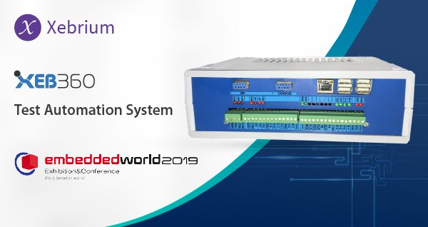 xebrium's tweet image. Xebrium will showcase a demo of its versatile test automation system, XEB360. Come visit us at Hall 4 Booth 131. Our team is ready to answer your questions. Learn More - bit.ly/2LMraI3

#EW2019 #EmbeddedWorld2019 #XEB360