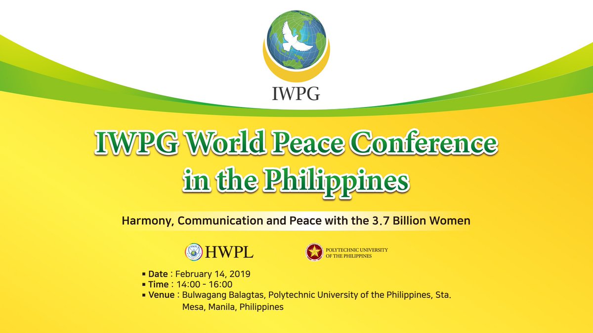 2019 IWPG 세계평화 컨퍼런스 [필리핀]

37억 여성 화합과 소통, 평화

youtu.be/7yVWihqdZL0

youtu.be/WZ9TPBmp3-Q

#세계평화 #평화 #peace #WorldPeace #세계여성평화그룹 #HWPG #IPYG #IWPG