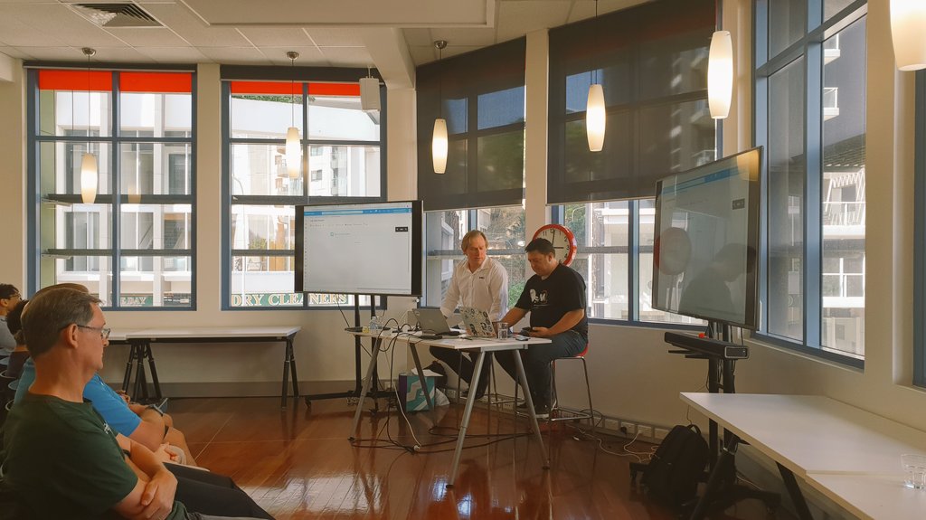 thiagospassos's tweet image. @AdamCogan @William_DotNet running the #AzureSuperpowers @Azure at @SSW_TV Brisbane