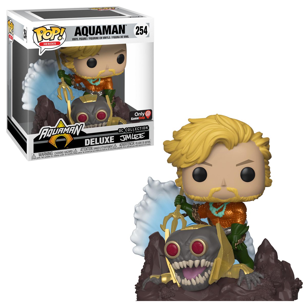 OriginalFunko's tweet photo. RT &amp; follow @OriginalFunko for the chance to win a @GameStop exclusive Jim Lee Aquaman Pop! Deluxe! https://t.co/g8Z2n7G2Bg