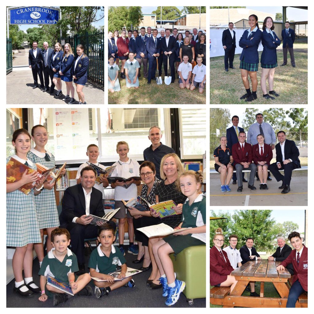 Penrith Education Infrastructure Plan:
✅ Kingswood High - Contract Awarded on new Hall 
✅ Cranebrook High - New Learning Centre
✅ Jamison High - New Multipurpose Hall
✅ New Library for Lapstone Public School
✅ Nepean Creative &amp; Performing Arts High - New Multipurpose Hall
