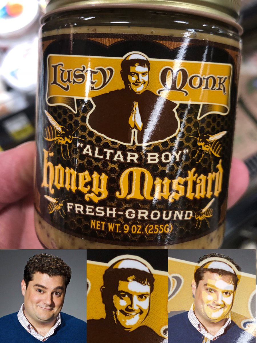 dankshake's tweet photo. Are you STILL spreading some boring old mustard that doesn’t even associate its flavour with child rape? Well then head on down to Kroger for some Lusty Monk today! Featuring @bibbymoynihan https://t.co/bBenQVGuS4