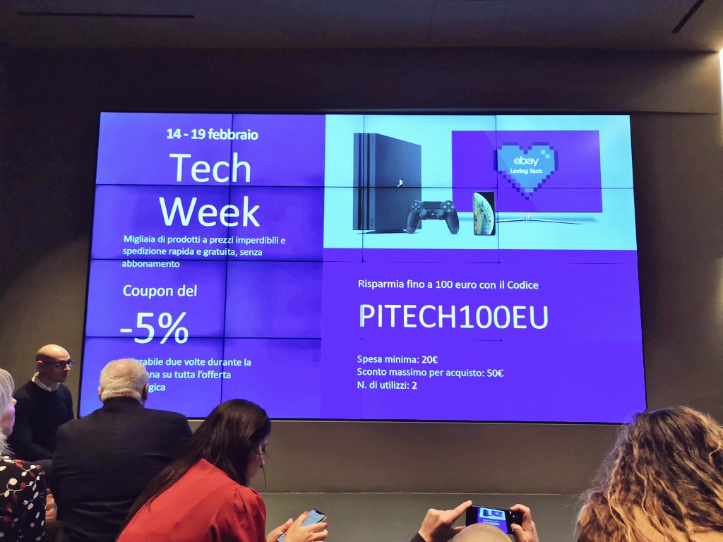 franzrusso's tweet photo. La Tech Week di @eBay_Italia continua fino al #28febbraio! Tantissimi prodotti a prezzi scontati, inoltre utilizzate questo codice coupon per un'ulteriore 5% di sconto per due volte per una spesa max di 50€, si risparmia 100€

#eBayLovingTech #ad

👉https://t.co/KWVtvi5OuN https://t.co/Rl8FlsoMHf