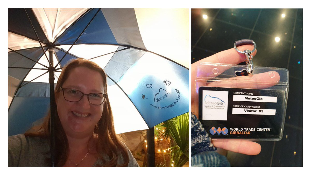 Dawn Stevens <a href="/mosspain/">Dawn S</a> picked up her prize MeteoGib brolly yesterday from the <a href="/WTC_Gib/">WTC Gibraltar</a> 
saying "no one predicts the weather better, without MeteoGib we'd all be wetter.... " 😎☔️