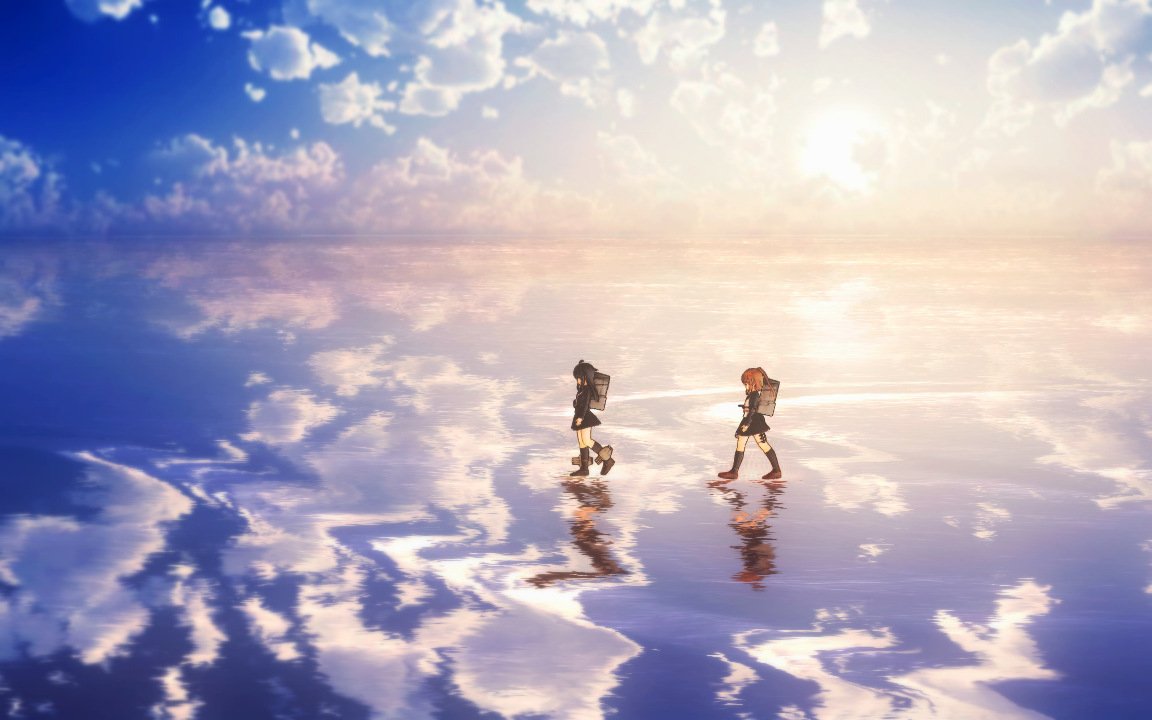 ツタシマ On Twitter Mmdで ウユニ塩湖っぽいイラストできたー すげー Mmd 艦これ