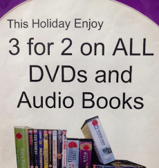 Entertain the kids this half term with our 3 for 2 offer on DVDs.