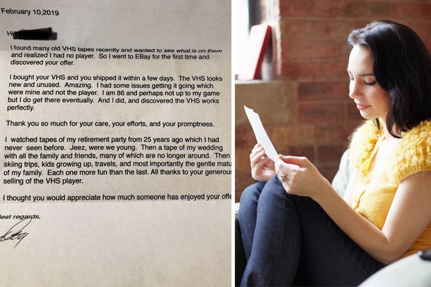 dailystar's tweet photo. eBay user receives surprising letter after selling their old VHS player https://t.co/c2CK7Bargb https://t.co/n7fmKuFMzH