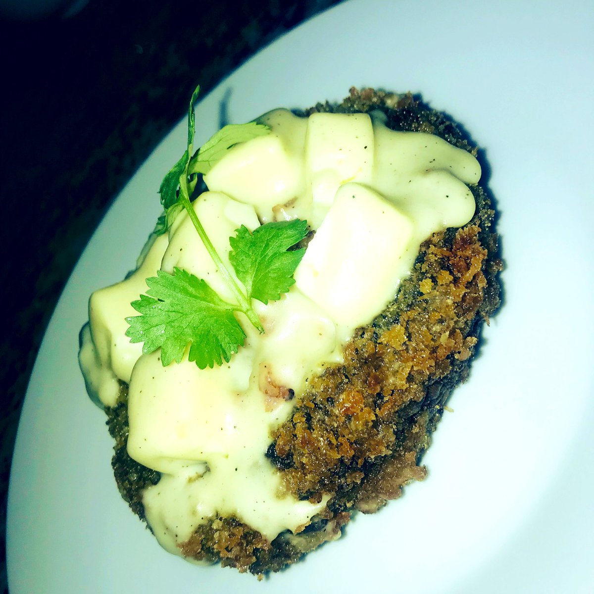 threefratelli's tweet image. Crumbed mushroom by Three Fratelli Trading #Food #mushroom #cheese