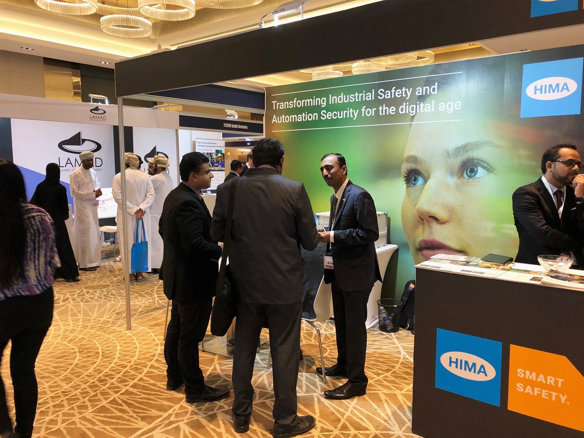 HIMA_Safety's tweet photo. Hello Oman! We're happy to participate in today's @ISA_Interchange Oman Section Event in Muscat. If you're at the event, make sure to visit Dr. Alexander Horch's presentation "Industrial Control Systems Cybersecurity" at 2.15 PM! #ISAOman https://t.co/IVYbR8Y9zN