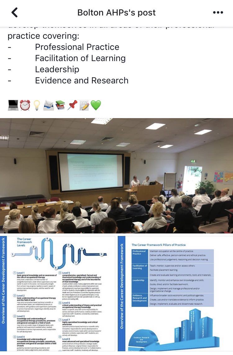 melcharmerOT's tweet photo. DAY 19: Bolton AHP OT month @boltonnhsft #BoltonAHPs OT professional development within Bolton foundation trust 🙌🏼📝💡 https://t.co/SJjkYqB3pg