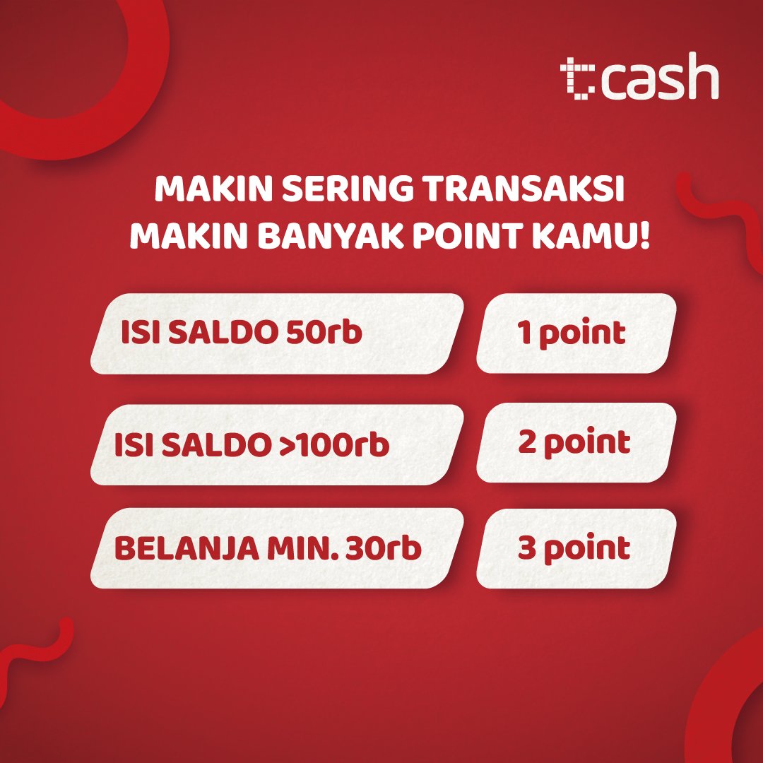 Indomaret's tweet image. Makin sering transaksi #pakeTCASH makin besar kesempatan menang dengan isi saldo dan belanja di Indomaret selama periode Februari - Maret 2019! @TCASH_ID #Indomaret