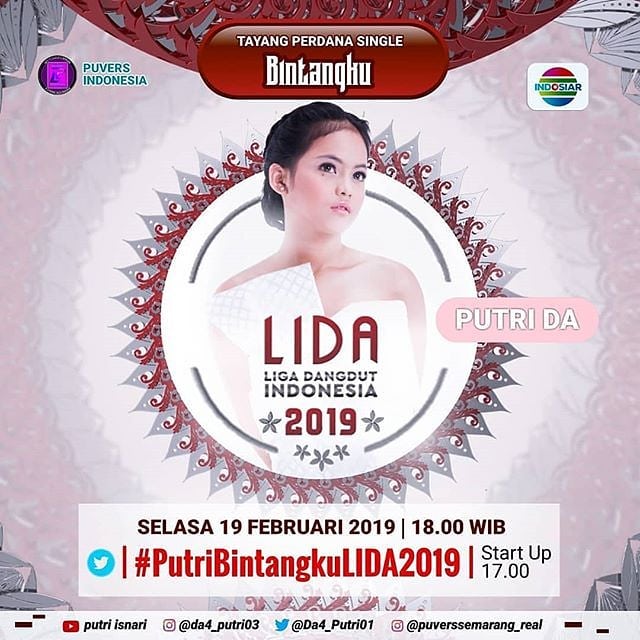 Jangan Lupa kk2 Puvers Malam Ini Bklan Ada <a href="/Da4_Putri01/">Putri Isnari DA4</a>  Di @IndosiarID 
Bklan Menceritakan Single Terbarunya Yang Berjudul "BINTANGKU"
#PutriBintangkuLIDA2019