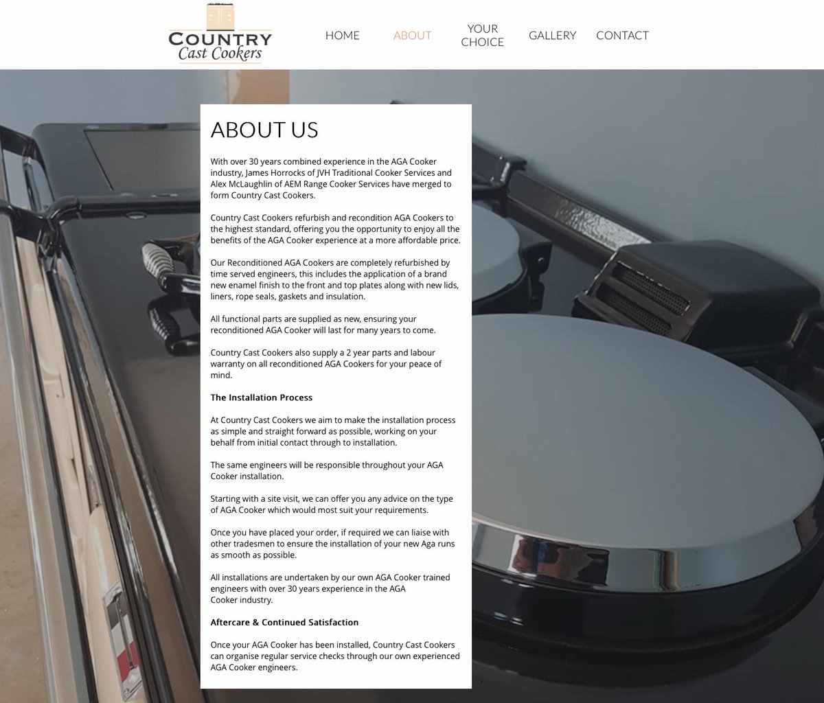 ReidCreative's tweet image. Country Cast Cookers website is now live - another simple yet effective website to fit our clients needs. #Webdesign