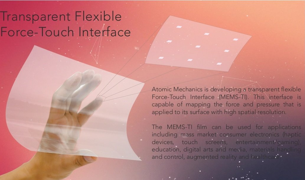 Atomic Mechanics Ltd (@atomicmechanics) on Twitter photo We'll be exhibiting our #graphene Transparent Flexible Force Touch Sensor at #mwc2019 in Barcelona, part of <a href="/GrapheneCA/">GrapheneCA</a> Wearables of the Future section. See our tech & talk to the founders <a href="/ChrisNBerger/">Christian Berger</a> & <a href="/v_aravind/">AV</a>. Developed at <a href="/UoMGraphene/">The University of Manchester Graphene</a> & <a href="/nanofunc/">Nanofunctional Materials Group</a>. graphene-flagship.eu/exhibitions/MW… We'll be exhibiting our #graphene Transparent Flexible Force Touch Sensor at #mwc2019 in Barcelona, part of <a href="/GrapheneCA/">GrapheneCA</a> Wearables of the Future section. See our tech & talk to the founders <a href="/ChrisNBerger/">Christian Berger</a> & <a href="/v_aravind/">AV</a>. Developed at <a href="/UoMGraphene/">The University of Manchester Graphene</a> & <a href="/nanofunc/">Nanofunctional Materials Group</a>. graphene-flagship.eu/exhibitions/MW…