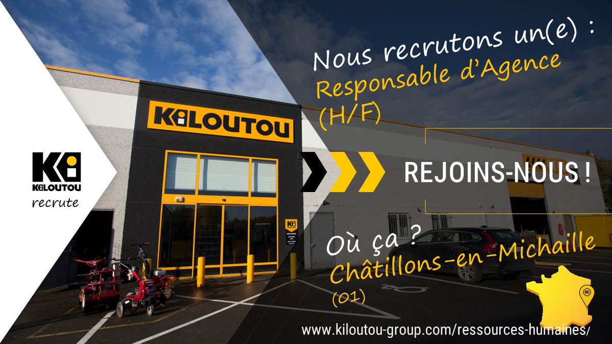 FranceHd's tweet photo. [@kiloutou recrute : dans les Alpes]
Nous recherchons notre futur(e) Responsable d'Agence (H/F) pour Châtillons-en-Michaille.
Voici l'annonce : https://t.co/pm2PR1eEoH 
#recrute #Job #CDI #Responsable #Agence #manager #Alpes #01 https://t.co/ZQiSmRkqNs