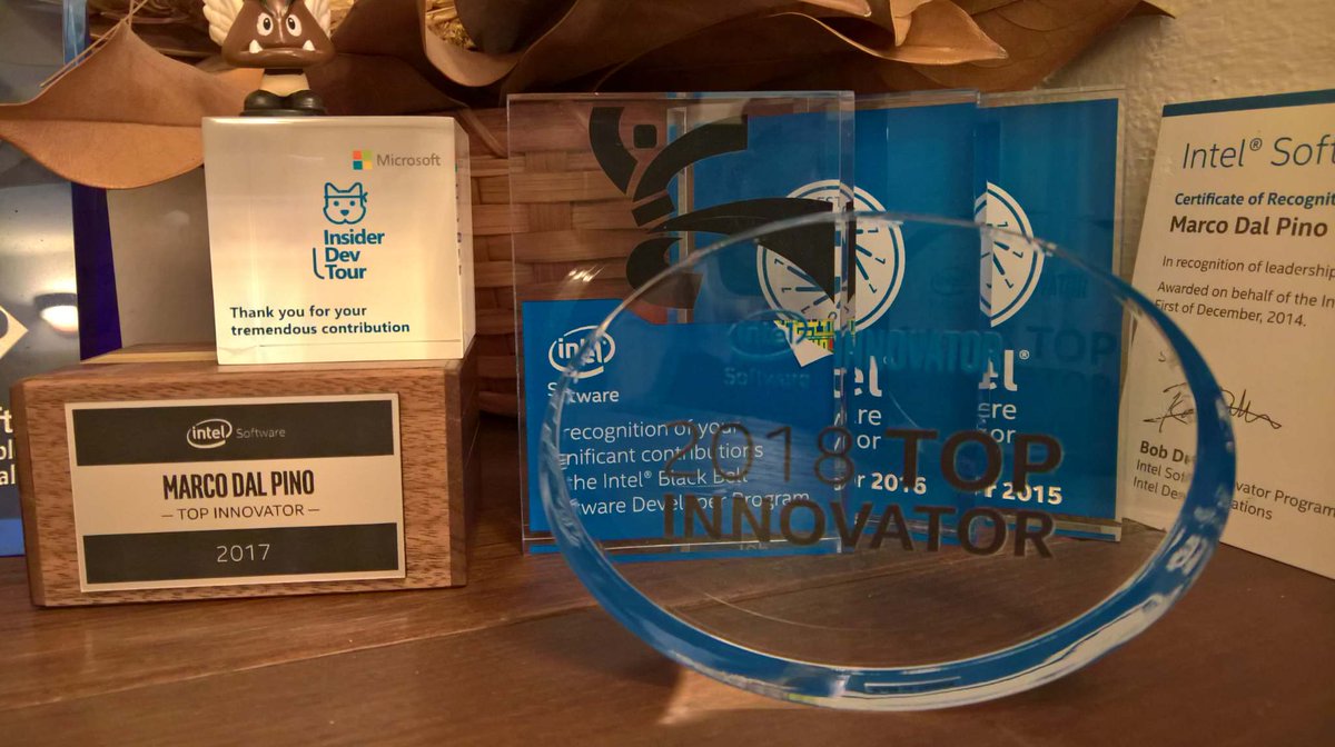 MarcoDalPino's tweet photo. My @IntelSoftware #Innovator Recognition box has arrived! Proud to be part of this grat family! Thanks to all the team @wboswell @bobduffy #IntelBB @IntelIoT @IntelAI @IntelRealSense https://t.co/xq1elgHspO