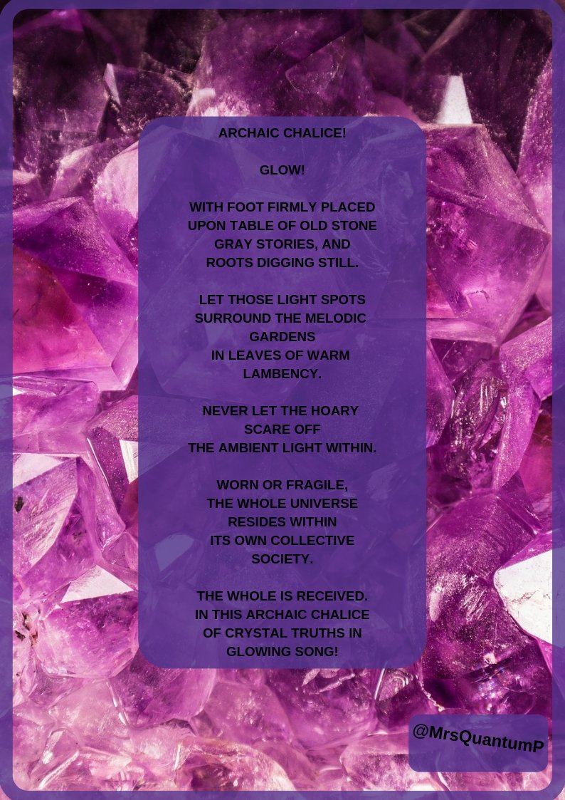 The Archaic Chalice <3 

#poetry #poem #mysticalpoetry #poetrycommunity #poetrycommunity
