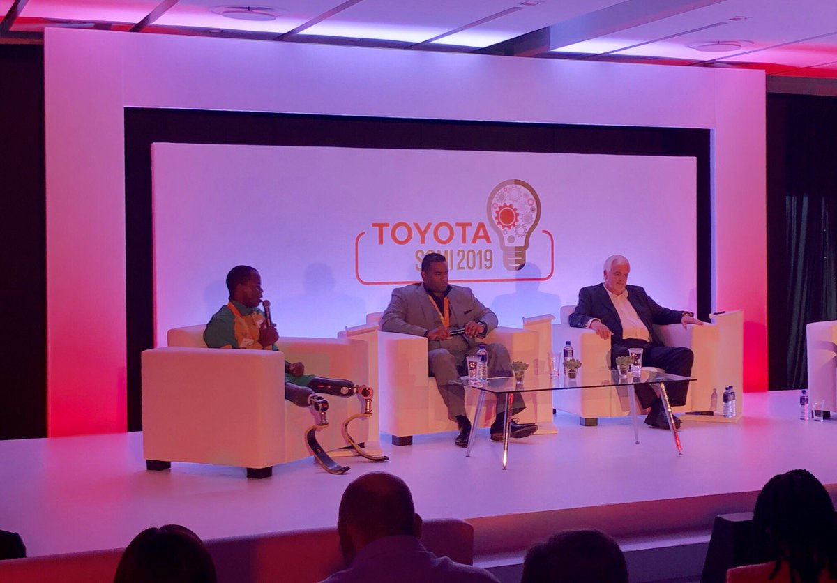 Truly inspiring to hear from the paralympians #ThandoMahlangu and #TyronePillay at #2019Somi @ToyotaSA