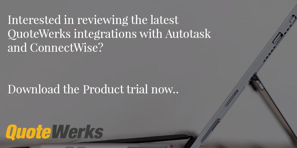 ITMicroscope's tweet image. Find out all about QuoteWerks integrations with Autotask and ConnectWise!

Find Out More Here: 
qoo.ly/viccn

#ITMicroscope #QuoteWerks #GoGlobalForWindows #Software #Computing