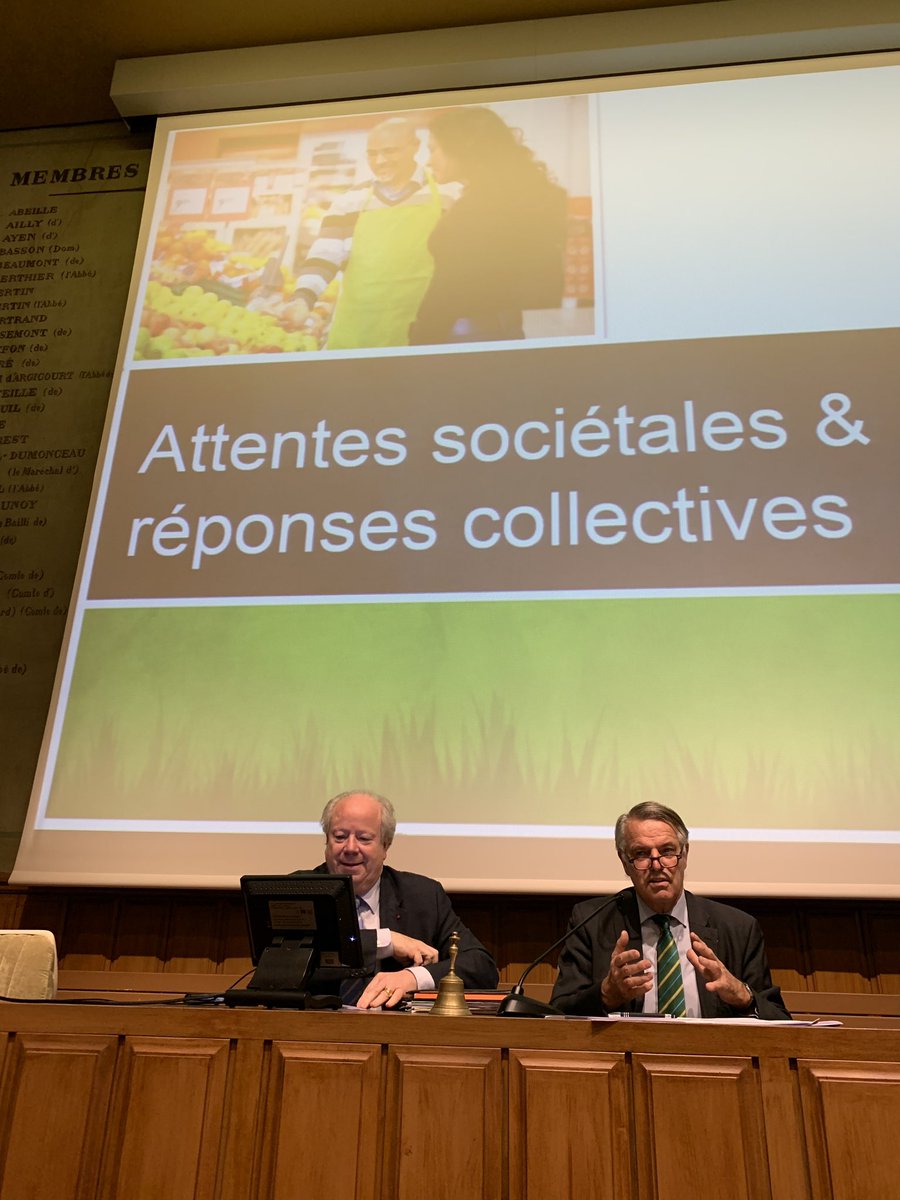 AcademieAgri's tweet photo. Ce matin Louis Orenga DG @Interfel intervient devant les membres des Amis de @AcademieAgri sur le thème « attentes #sociétales et réponses #collectives » dans les filières #alimentaires. https://t.co/6nLLpO2t4d
