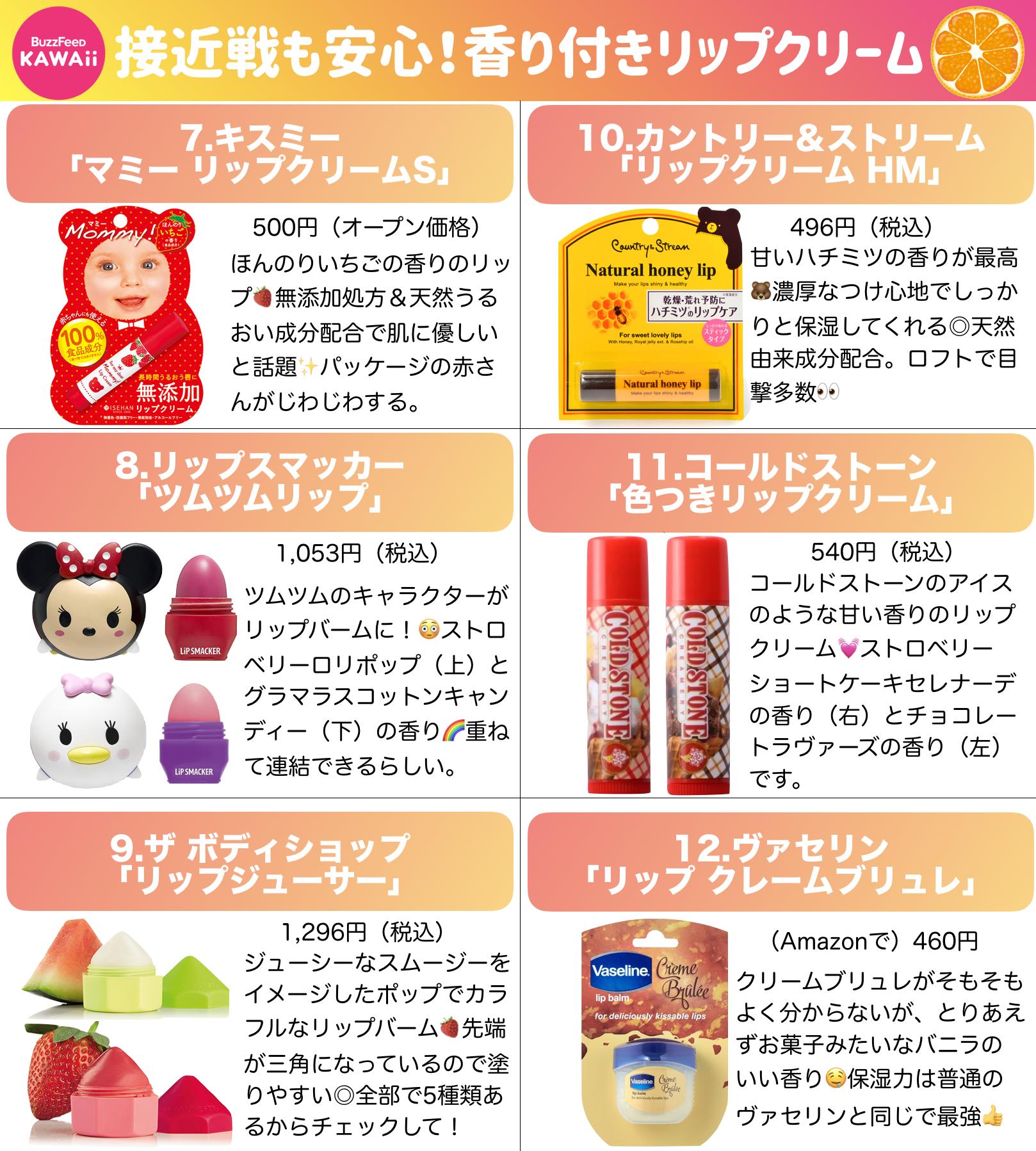 Buzzfeed Kawaii 可愛いくちびるが作れる 香り付きリップクリーム をまとめました T Co Yjmxtrx1ri Twitter