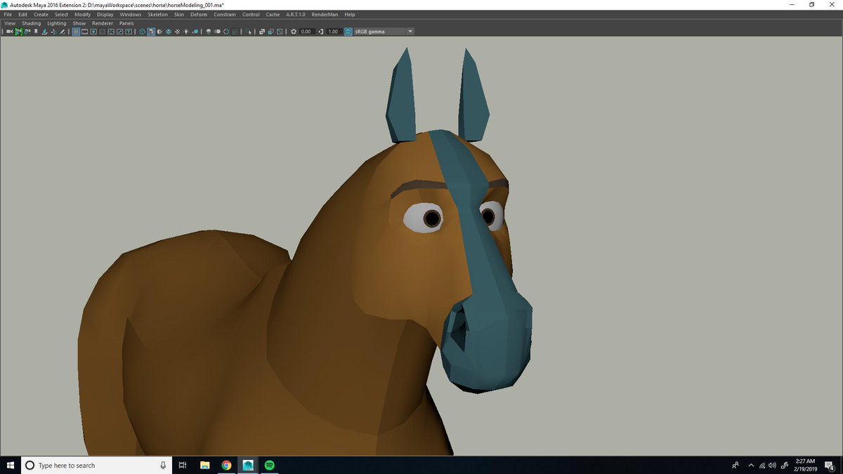 dan_arata's tweet photo. Late night update on that horse. Have much of the body blocked in and started on the face. Will work on making the legs feel less 'dog like' lol but pretty happy with the simplicity of the torso/shoulder/rib area. 🐴 https://t.co/uR1AcZYnN2