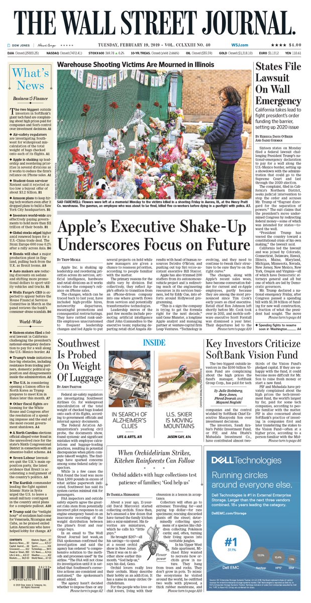 WSJ's tweet image. Take an early look at the front page of The Wall Street Journal wsj.com