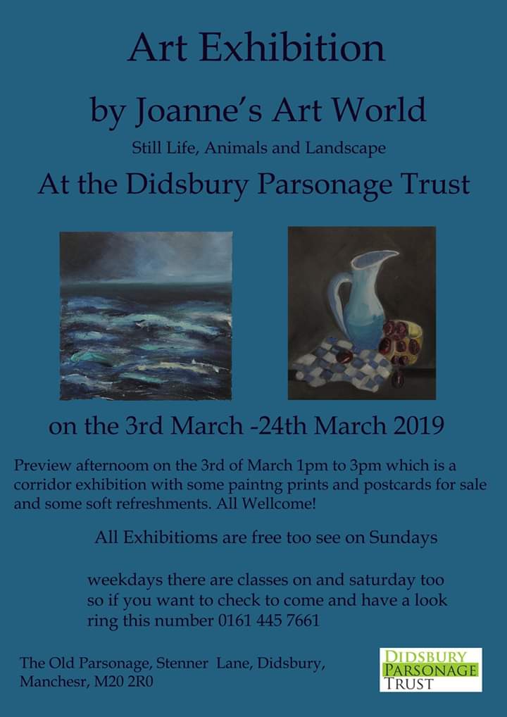Exhibition coming soon at Didsbury Parsonage trust :)