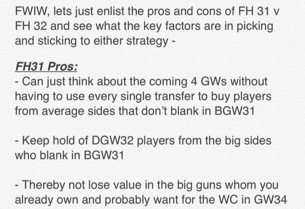 Bosscielny6's tweet image. Hey guys - With chip usage being the hot topic of discussion since the FA Cup Round 5 results this past weekend, I decided to pen down my thoughts on how much talked about ‘Free Hit’ can be best utilized. 

Tried my best to explain in detail. Do give it a read. 

#fpl