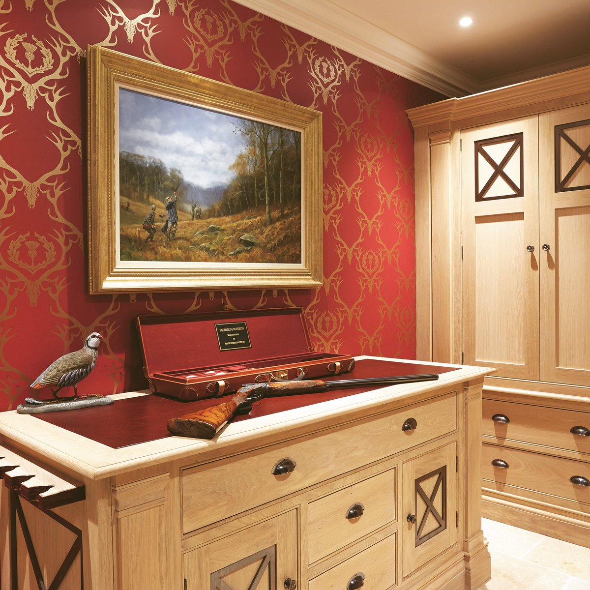 Did you know, we also make furniture to match our Gun Cabinets? Desks, sideboards, bookshelves and fitted studies are just a few examples of what we can do. 

Contact us for more information