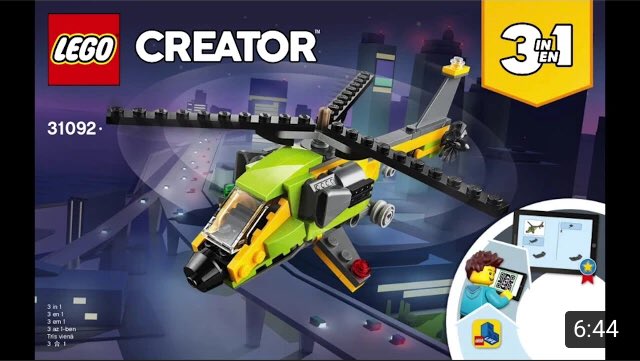 InstructionLego's tweet image. Lego Creator 31092 Helicopter Adventure - Lego 31092 -Instructions youtu.be/JPf-b6B_lE0 via @YouTube  #Helicopter #lego #legokit