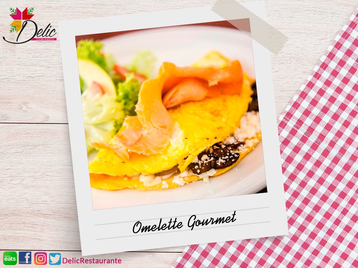 DelicRestaurant's tweet photo. Omelette de salmón ahumado, preparado con queso de cabra, mozzarella y champiñones ¡Tienes que probarlo! #FelizMartes #SanLuisPotosí #SLP https://t.co/W0B7pv2NST